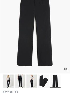 J. Crew Factory Women's Straight-Leg Pants in Black